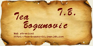Tea Bogunović vizit kartica